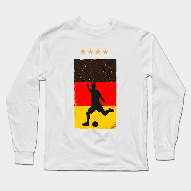 Germany Soccer Football Fan Shirt German Flag Long Sleeve T-Shirt by Sal71